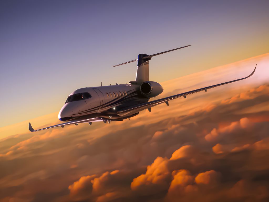 private plane in flight